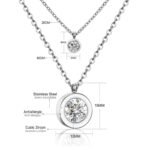 Double chain pendant necklace