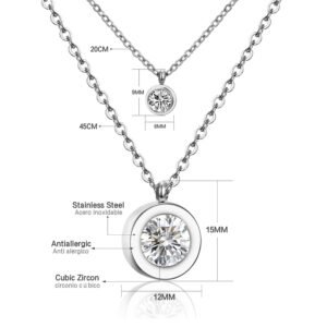 Double chain pendant necklace