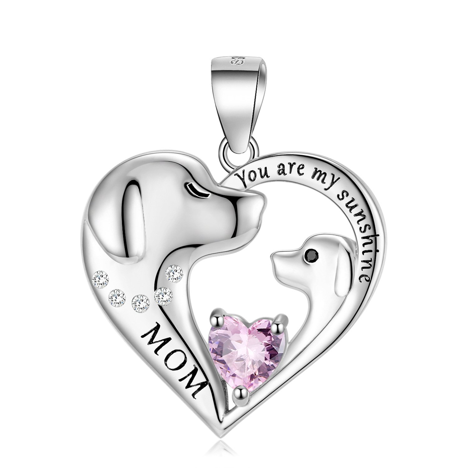 S925 Sterling Silver Cute Dog Necklace Mother's Day Series Sweater Chain - Image 15