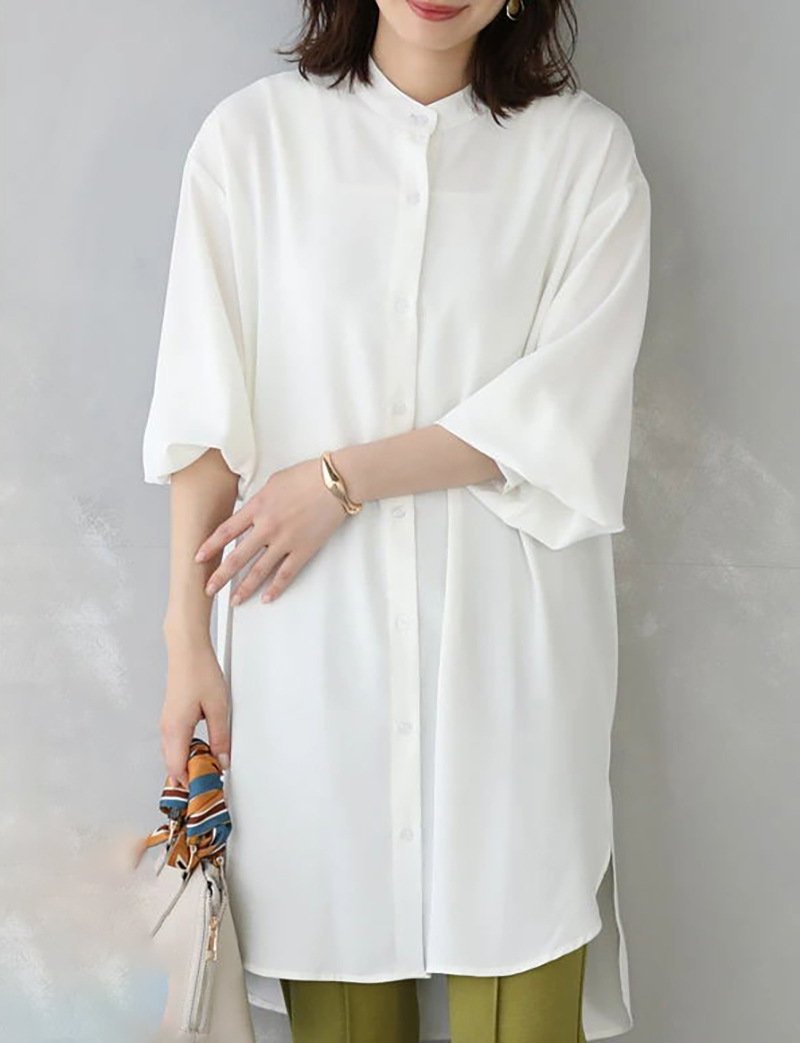 Women's Long-sleeved Shirt Loose Mid-length - Image 5