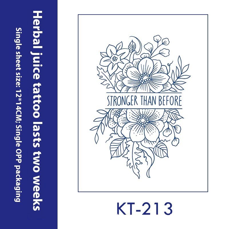 Tattoo Sticker English Letters Ins Style Men's Dark Women's Waterproof - Image 53