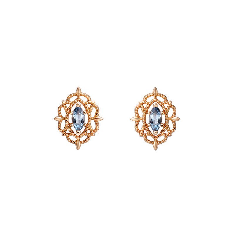 Women's Blue Topa Ear Nail Anti Allergy - Image 4