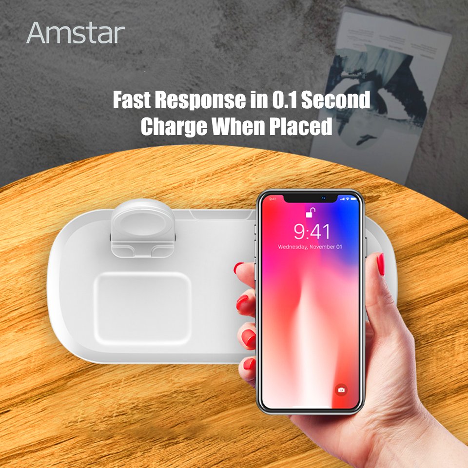 Three-in-one Wireless Charger Headphone Watch Multi-function Wireless Charger - Image 2