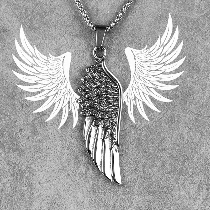 Simple Wings Metal Necklace Pendant Student Hip Hop - Image 2