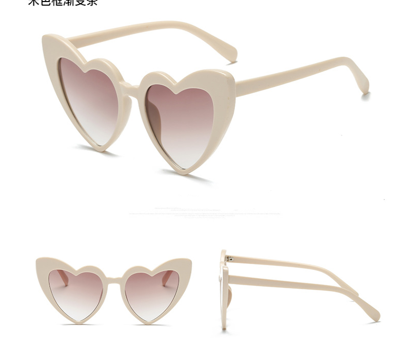 New love ladies heart-shaped sunglasses ins with the same heart heart sunglasses female soft sister Harajuku cute fashion glasses - Image 3