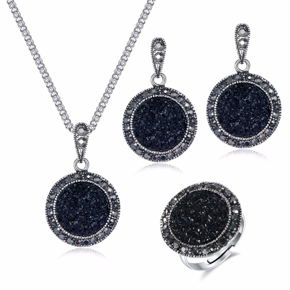 Ring Necklace Earring Three Piece Set - Image 2