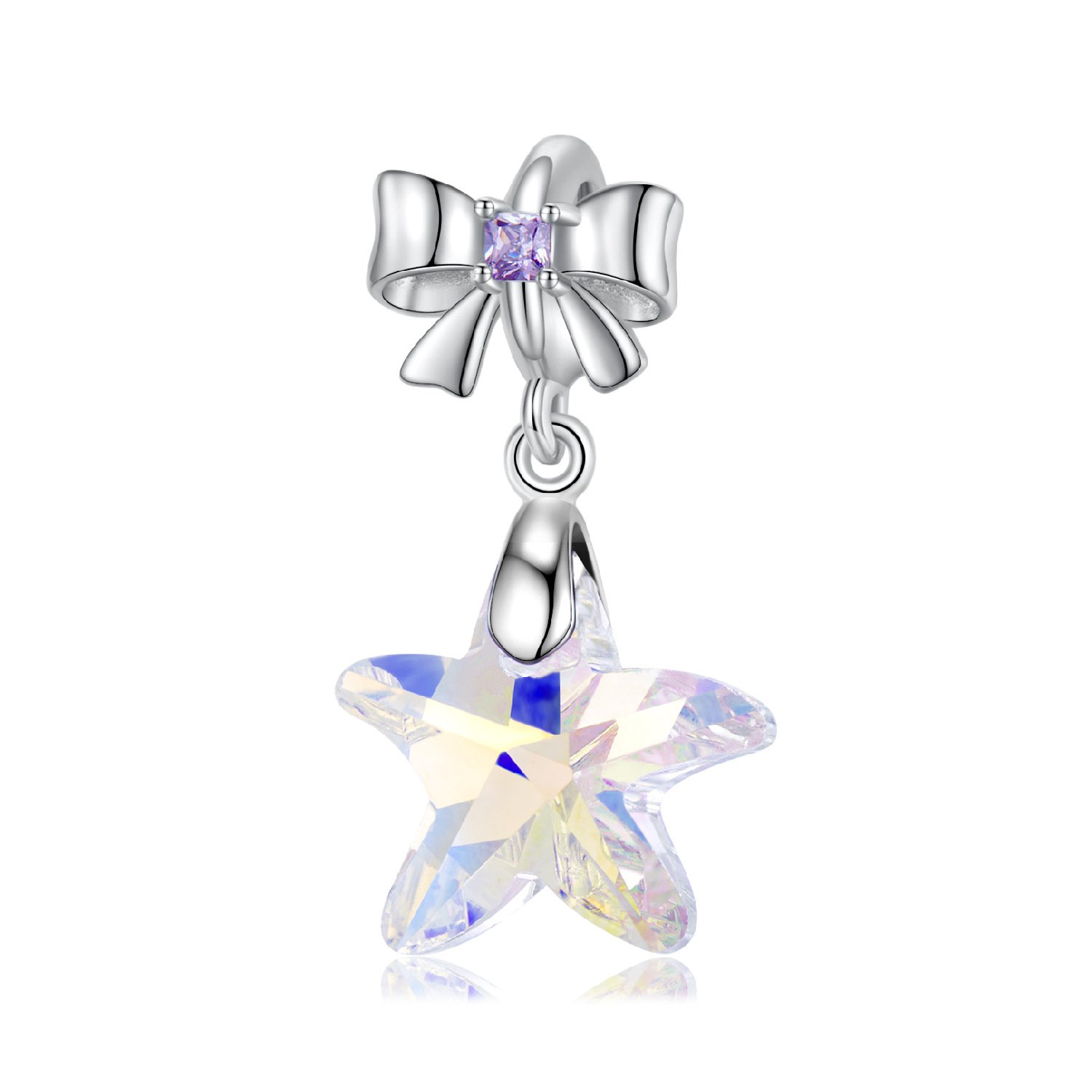 Laser Color Five Pointed Star Crystal Pendant Female Fashion Niche Diy Jewelry Necklace Accessories - Image 4