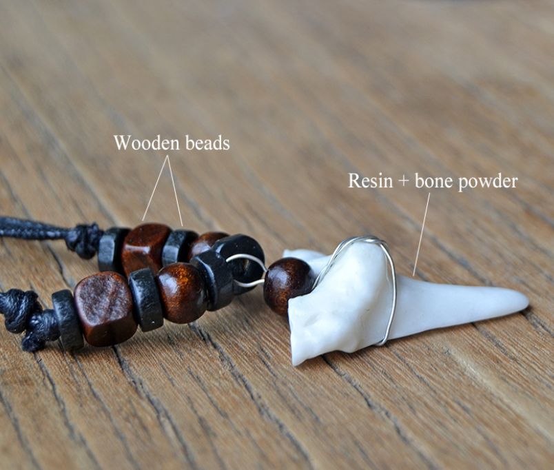 Men and Women Necklaces Imitation Shark Tooth Pendant - Image 4