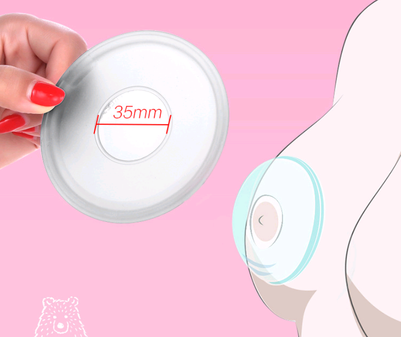 Portable silicone breathable breast milk collector breast pad Washable silicone spill breast pad breastfeeding pad - Image 2