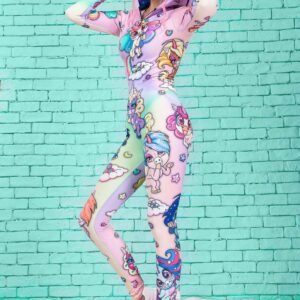 Adult one piece leotard print Party wear Hoodie
