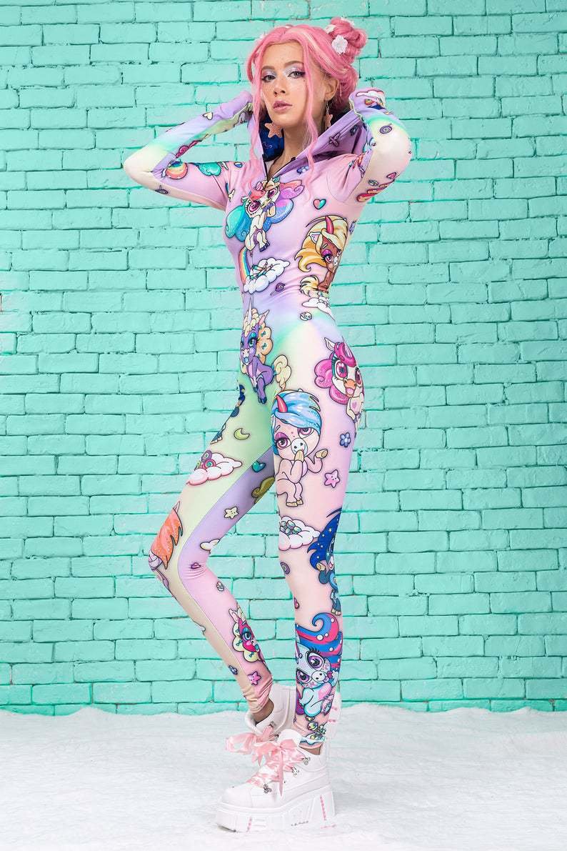 Adult one piece leotard print Party wear Hoodie