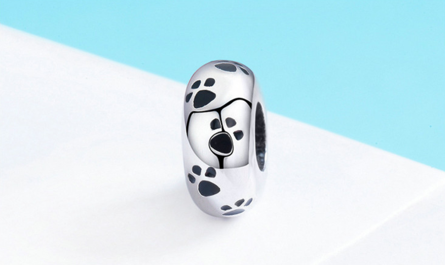 Animal series sterling silver s925 bracelet separated beads personality silicone beads positioning DIY accessories SCC594