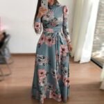 Printed tie dress