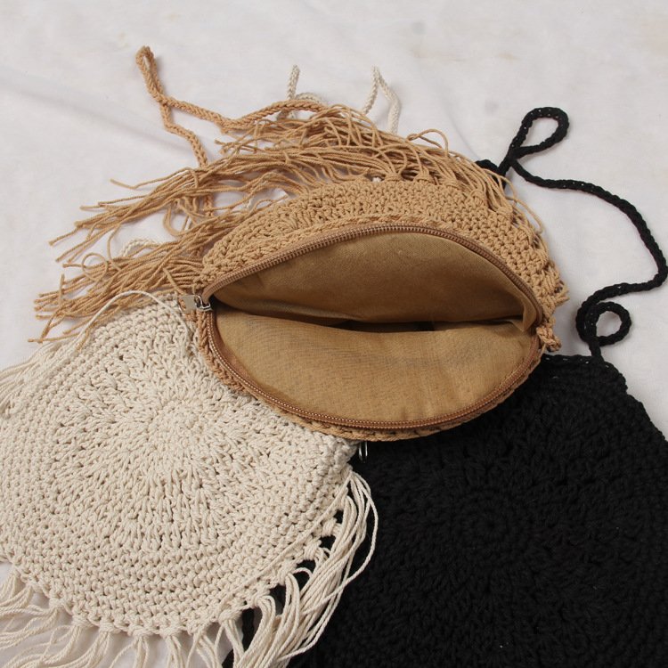 Hand-knitted clutch woven messenger bag - Image 2