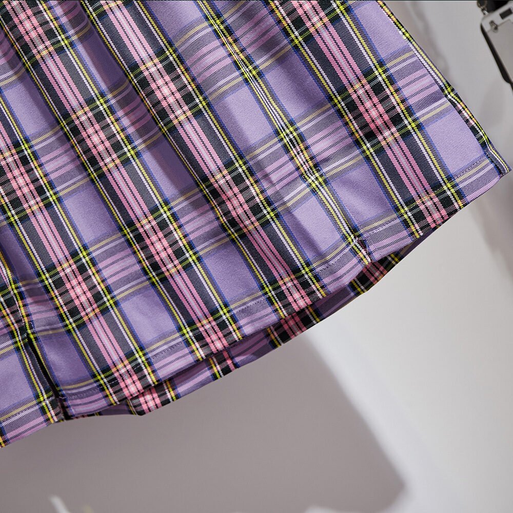 Plaid wrap hip skirt - Image 2