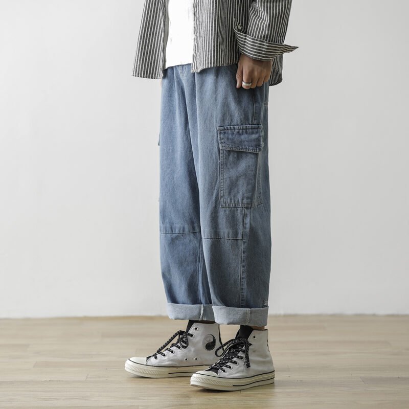 Japanese trendy brand loose jeans - Image 2