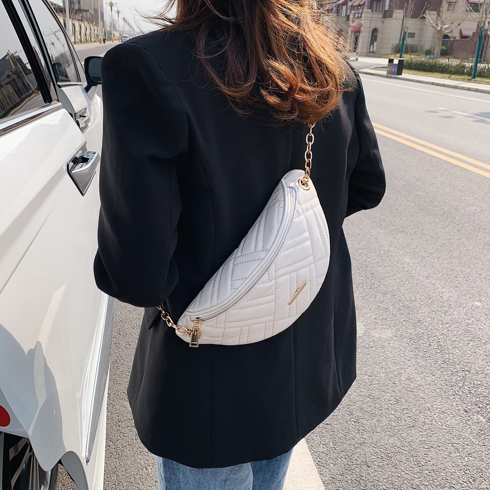 Plaid pattern chain bag - Image 4