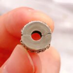 S925 Silver smear two rows of diamond positioning clip