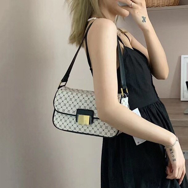Women's printed geometric shoulder bag - Image 5