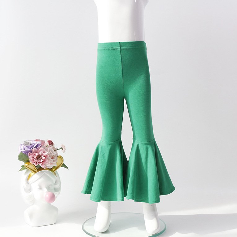 Children's Bottoming Stretch Cotton-trimmed Oversized Flared Trousers - Image 5