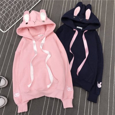 Women's rabbit ears hooded sweater - Image 2