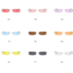 Rimless trendy sunglasses
