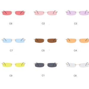 Rimless trendy sunglasses