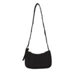 Black nylon fabric shoulder messenger bag