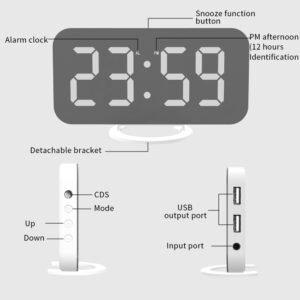 Induction dimming electronic clock