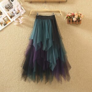 Fashion Irregular With Personality Tulle Skirt Women
