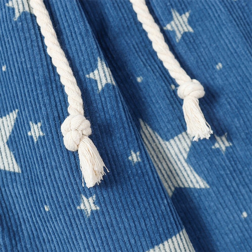 Corduroy Star Full Print Casual Pants - Image 5