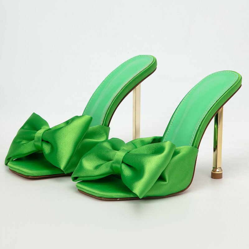 New Women's Butterfly High Heel Square Toe Sandals - Image 5