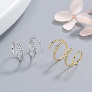 Single row drill wave short ear ring