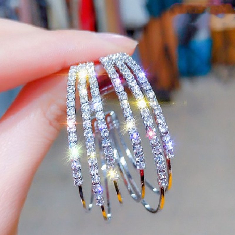 925 silver needle trend wild big circle earrings - Image 20