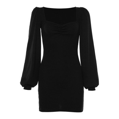 Lantern square neck bag hip dress - Image 2
