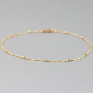 Simple bead chain anklet
