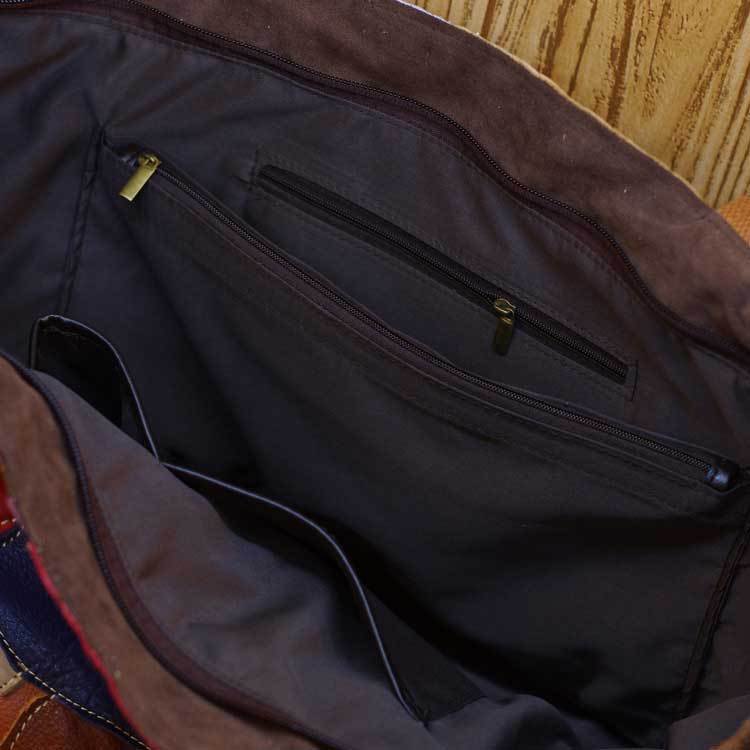 Hand stitched leather big bag - Image 5