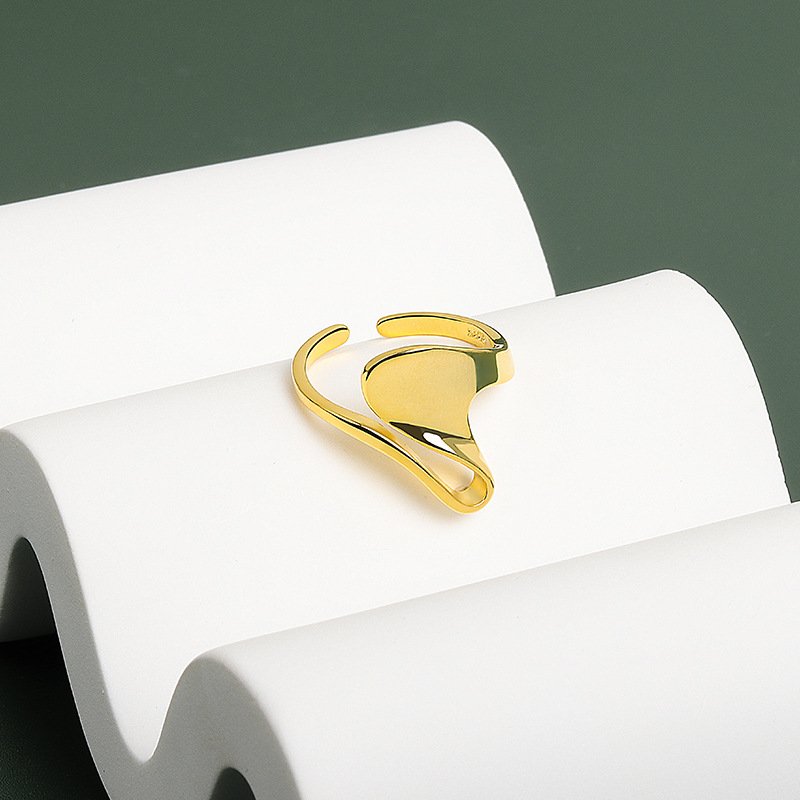 Gold-plated Ring Exaggerated Irregular Concave Wide Surface - Image 7