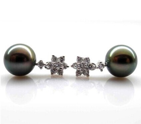 Black pearl earrings - Image 3
