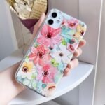 Compatible with Apple , Flower silicone phone case