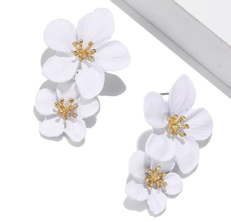 Double flower earrings - Image 4
