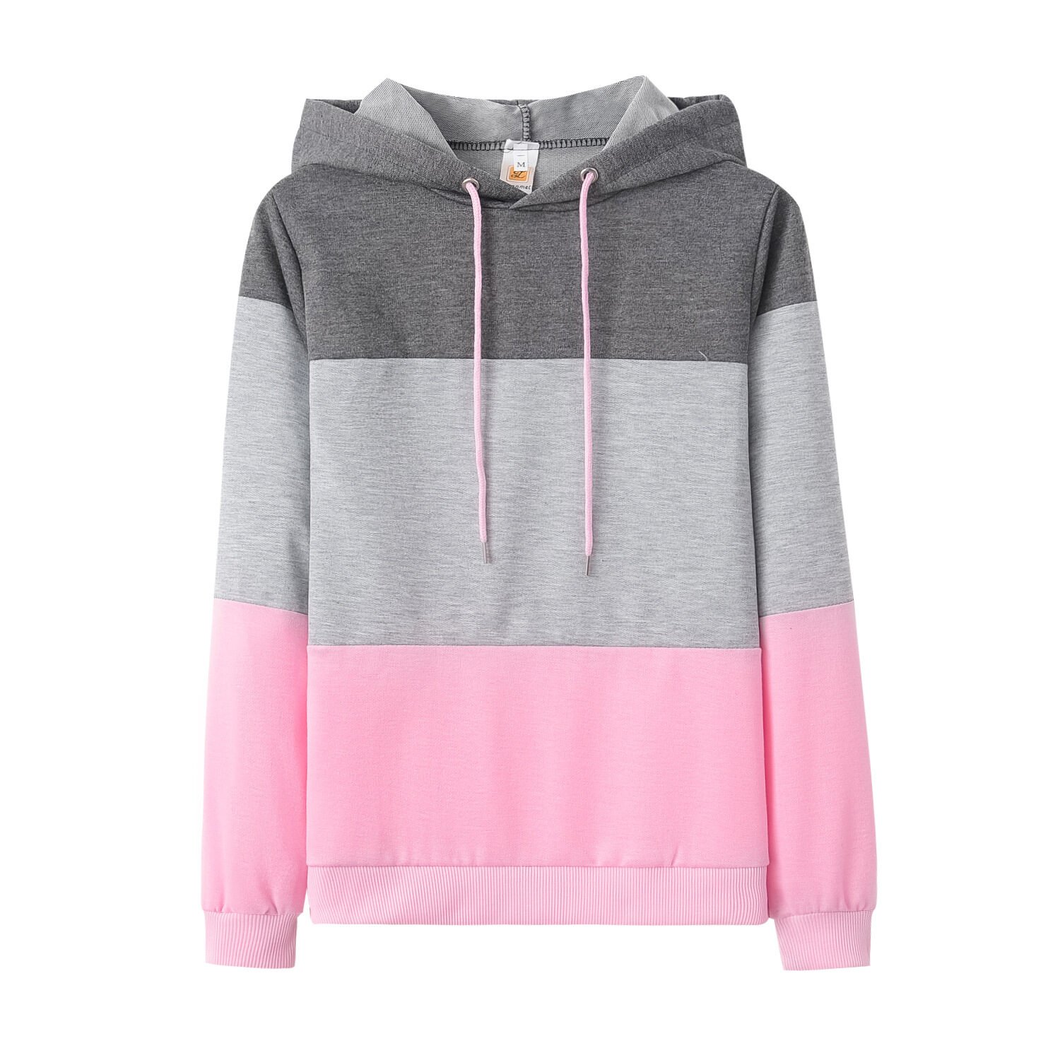 Colorblock Hood Featuring Loose Long Sleeves - Image 12