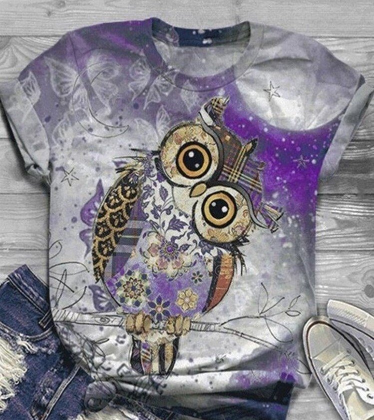 Animal 3D digital printing short sleeve