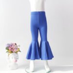 Children's Bottoming Stretch Cotton-trimmed Oversized Flared Trousers