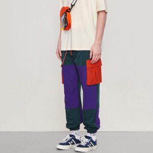 Pocket Contrast Color Stitching Beam Casual Men's Windbreaker