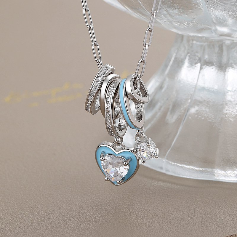 S925 Silver Enamel Color Beads Lucky Chain Aurora Little Rock Candy - Image 6