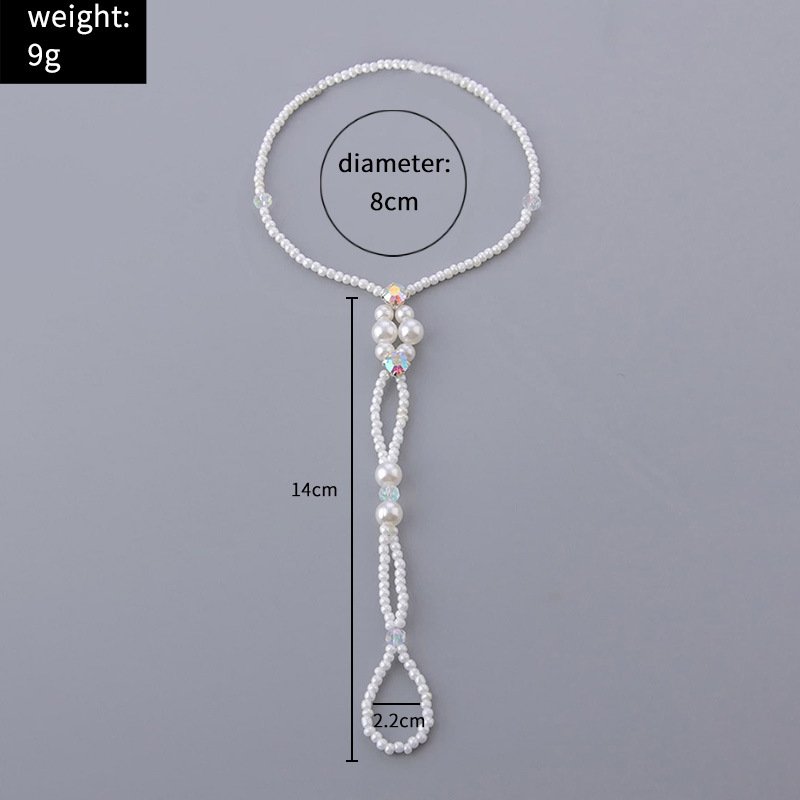 Niche Design Beach Pearl Stretch Anklet - Image 3