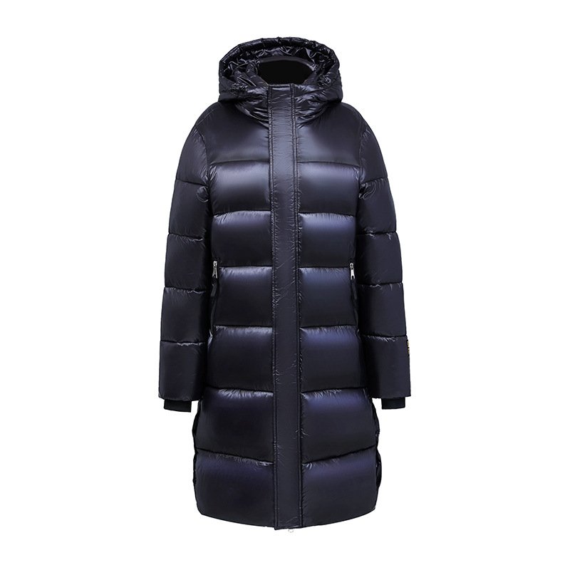 Winter Warm Hooded Coat With Pockets Fashion Simple Long Cotton Jacket Solid Color Outwear Women's Clothing - Image 8