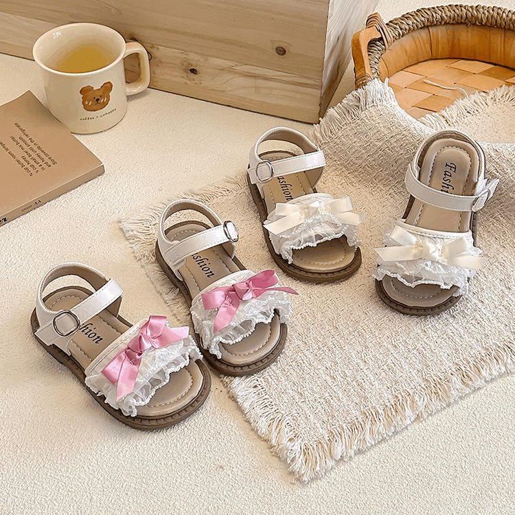 2026 Summer New Kids Sandals, Fashion Bow Walking Shoes, Trendy Princess Sandals For Little Girls