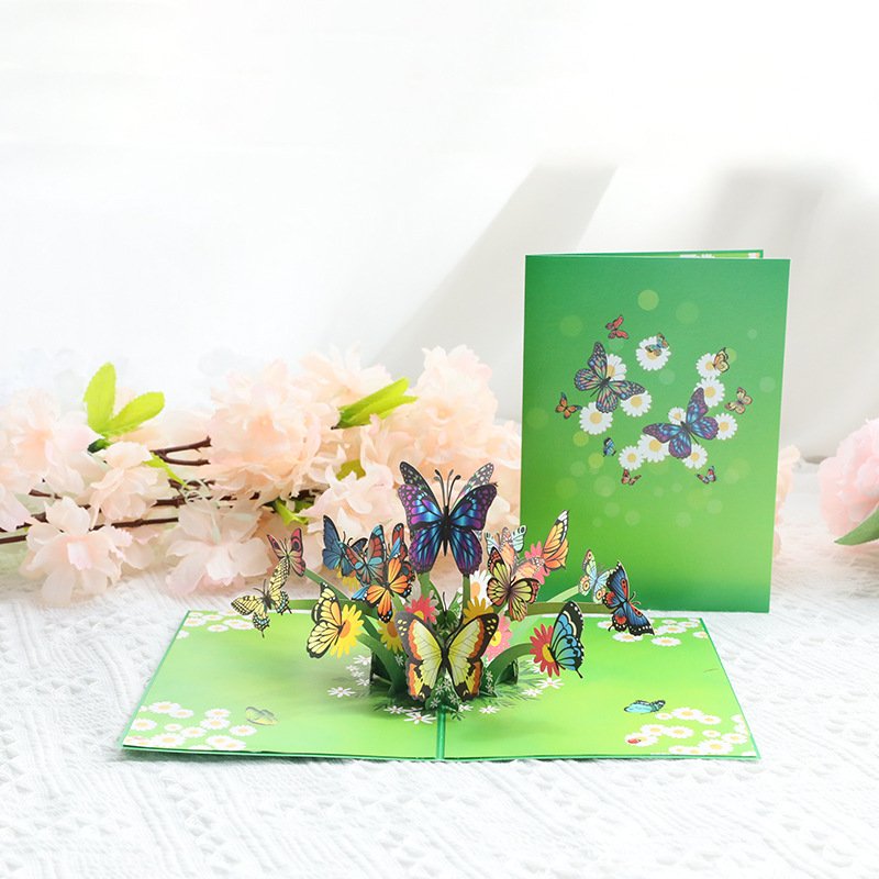 Mother's Day Pop-up Card With Colorful Butterflies - Image 2